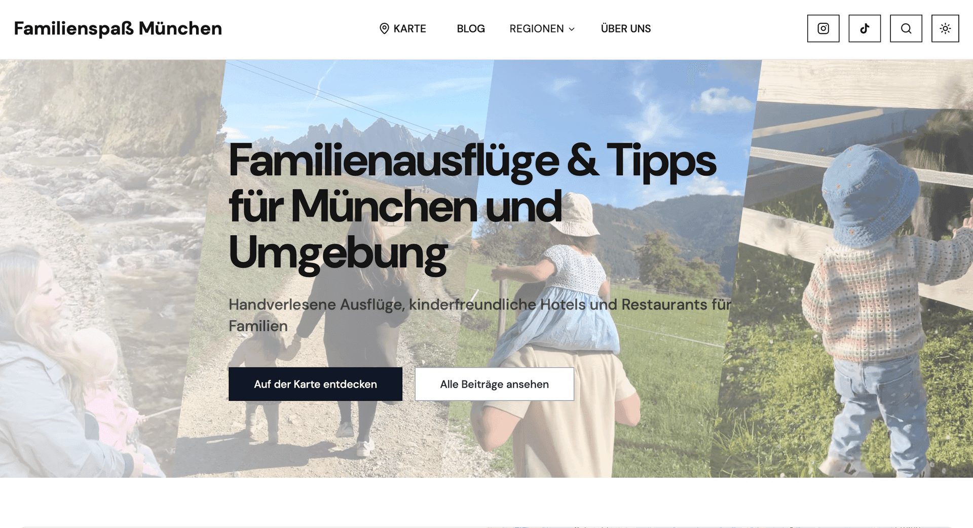 Website-Projekt Familienspaß München von Arvello Webdesign